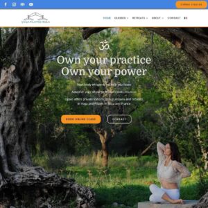 Screenshot of website yogapilatesibiza.com